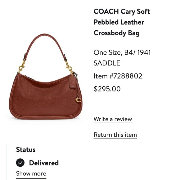 Coach Cary Crossbody in saddle - Picture 9 of 9